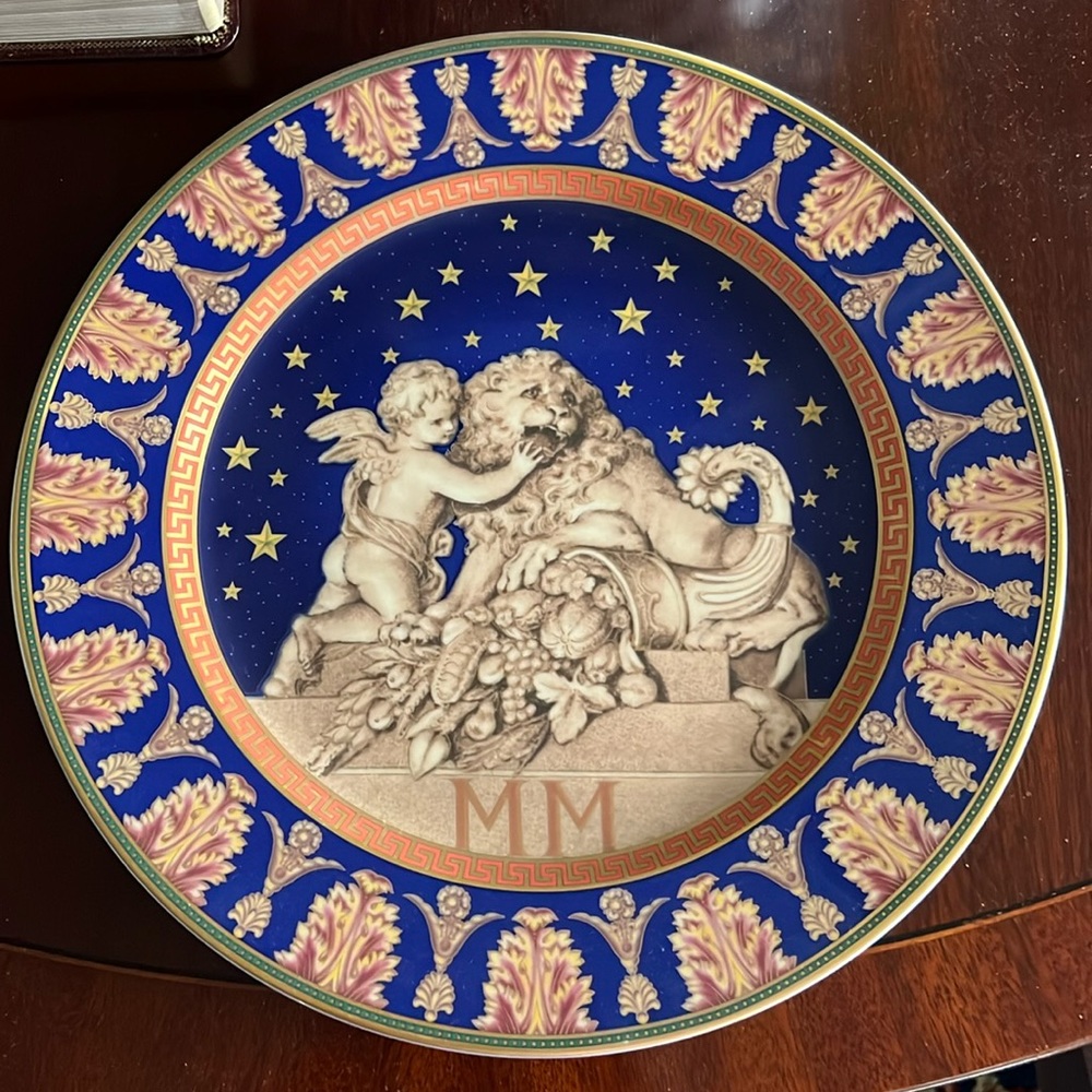 Rosenthal VERSACE Christmas Large Charger " CHRISTMASTIDE" Year 2000.